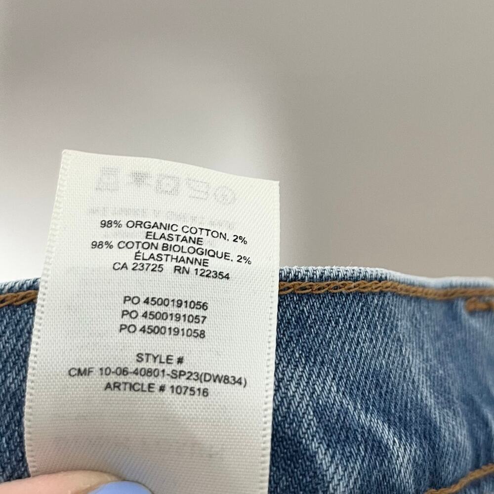 Denim Forum The ‘80s Stovepipe Hi Straight Jean 27 Blue Organic Cotton High Rise - Picture 11 of 12